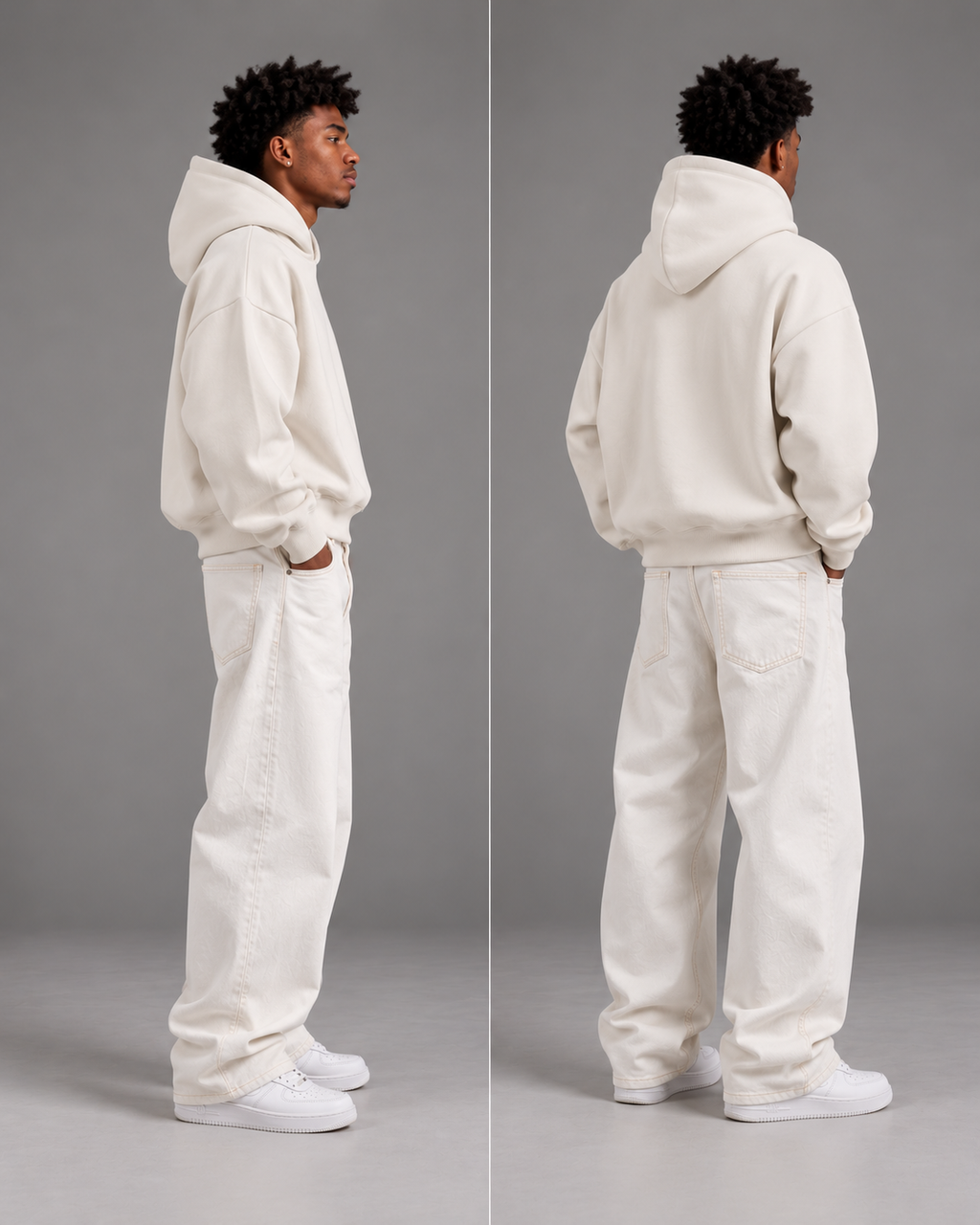 cropped oversize hoodie