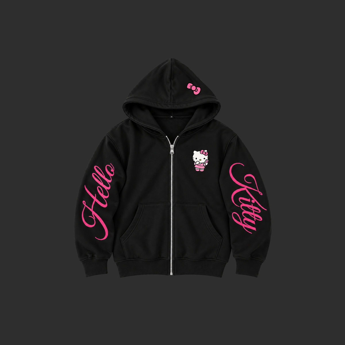 Oversize Zip-Up Hoodie Hello Kitty