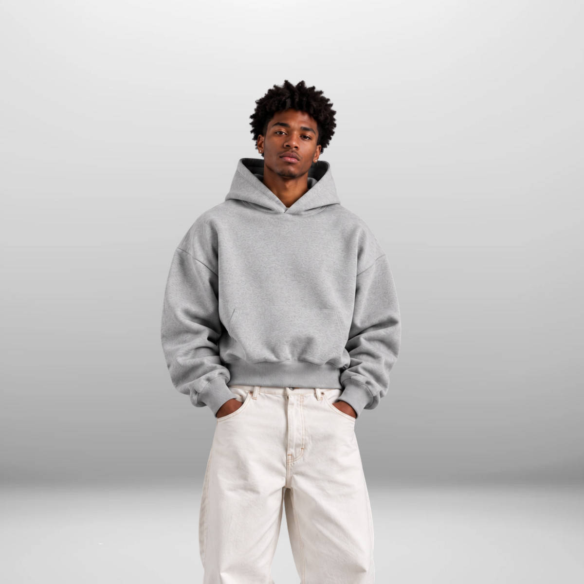 cropped oversize hoodie