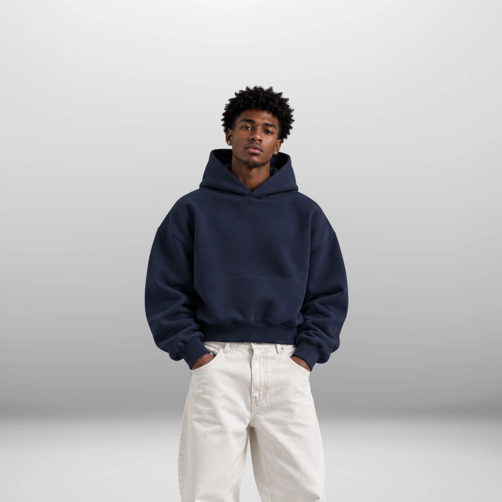 cropped oversize hoodie