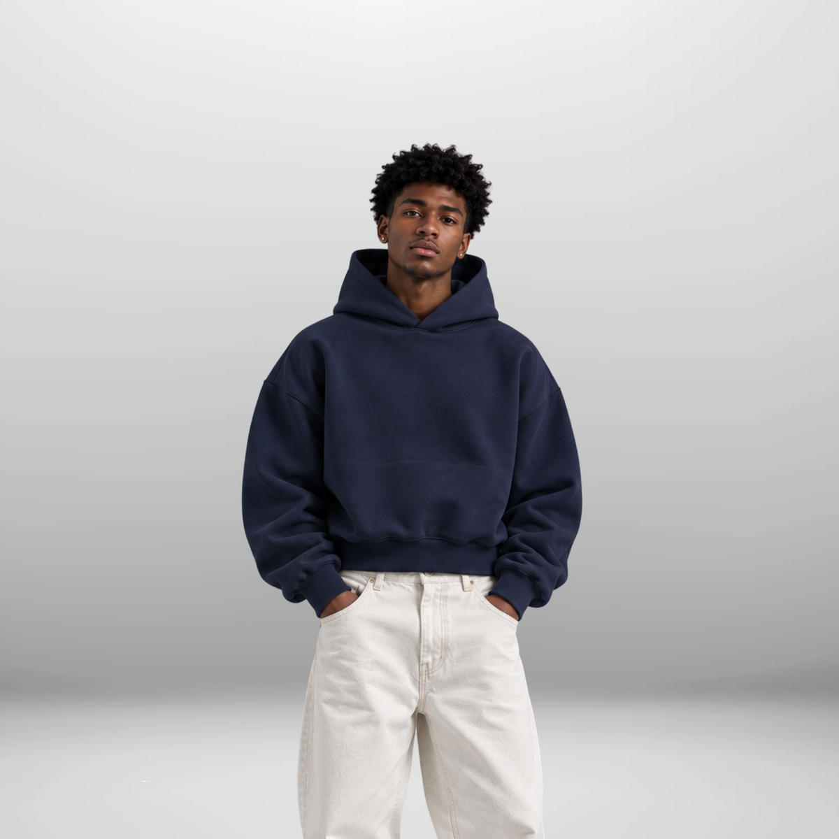 cropped oversize hoodie