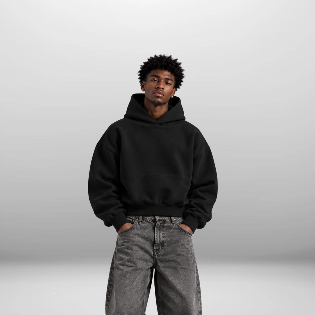 cropped oversize hoodie