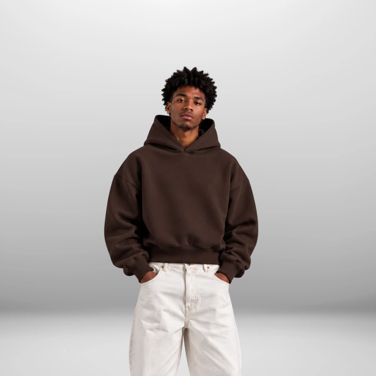 cropped oversize hoodie
