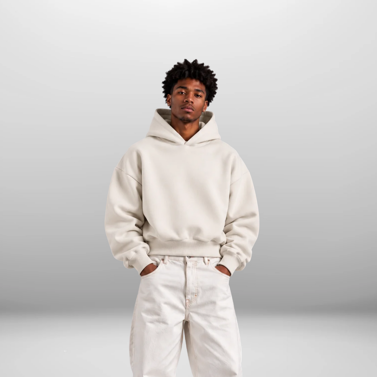cropped oversize hoodie