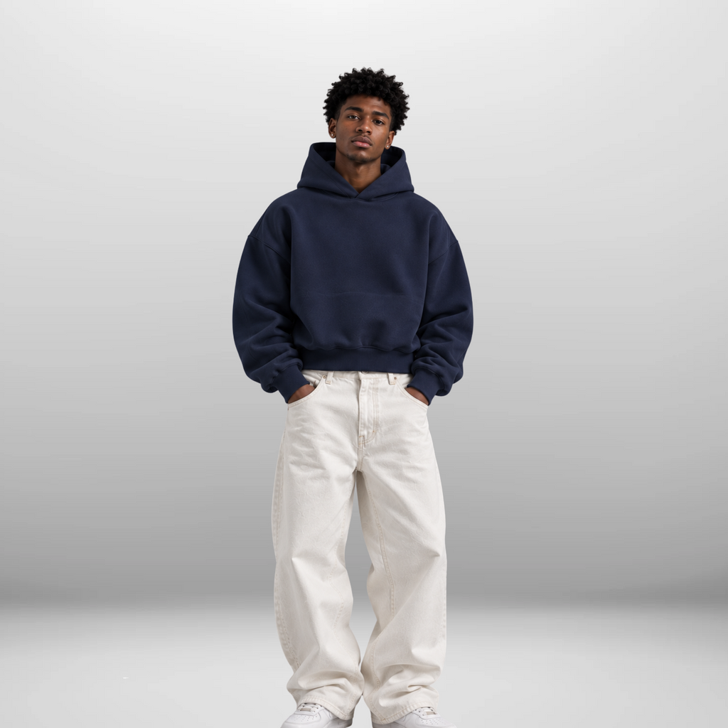 cropped oversize hoodie