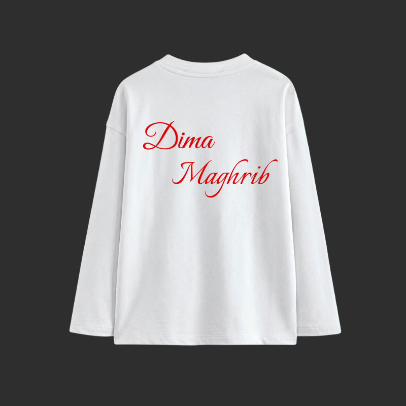 T-shirt Oversize à Manches Longues Femme-Dima Maghrib