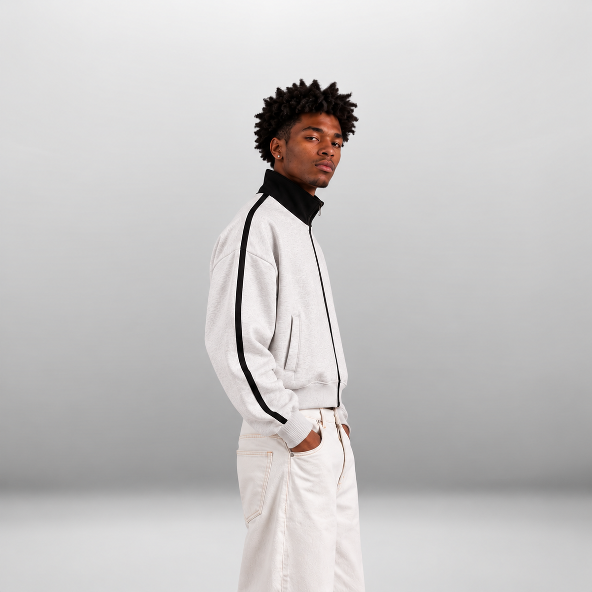 Urban Cropped Track Zip-Up