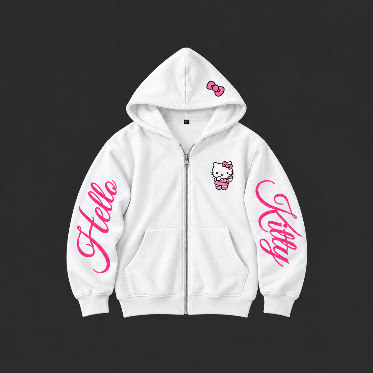 Oversize Zip-Up Hoodie Hello Kitty